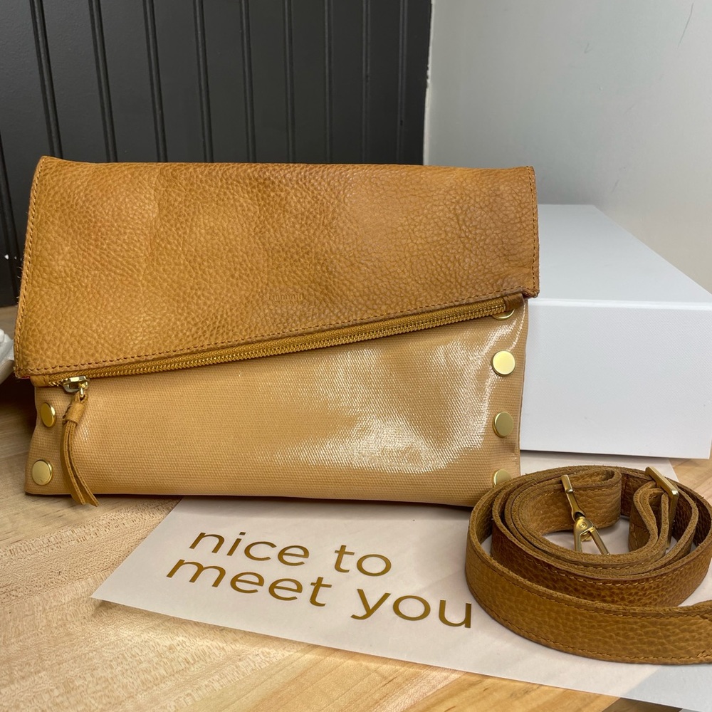 Hammitt Fold-Over Crossbody in Sage and Tan - Picture 4 of 11